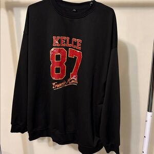 Travis Kelce #87 All Black Sweatshirt